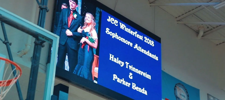 iB4818 Basketball LED Video Scoreboard at Mid America Center Iowa