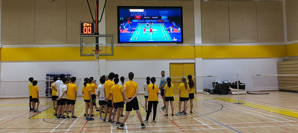 iB1609 Basketball LED Video Scoreboard with Leaderboard at Glenwood High School 2