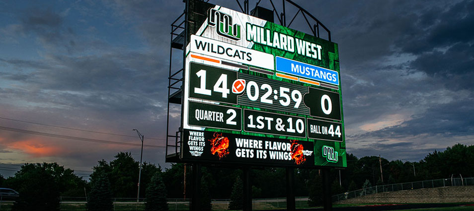 iB3210 Basketball LED Video Scoreboard at Iowa Western Community College