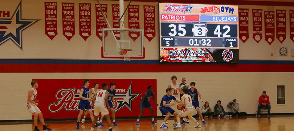 iB1410 Basketball LED Video Scoreboard at Strake Jesuit College Preparatory School