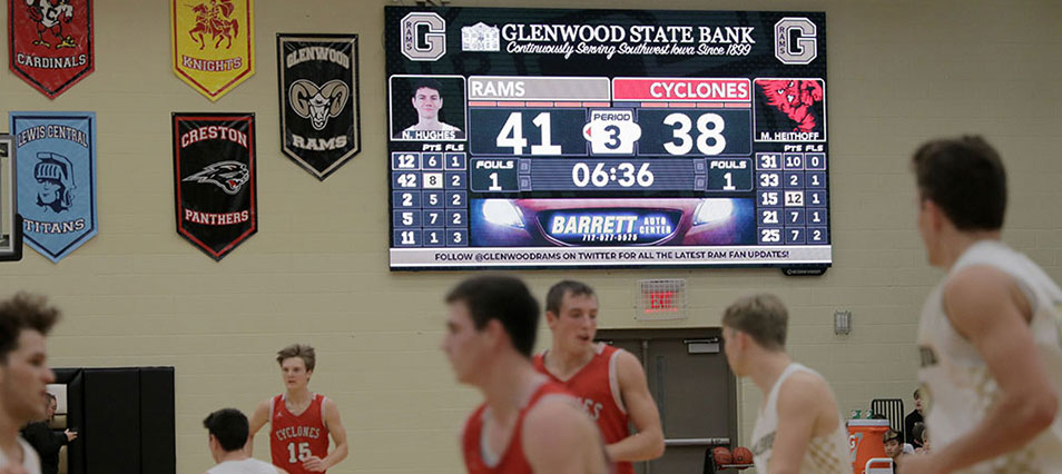 iB1006 Basketball LED Video Scoreboard at Glenwood High School