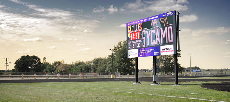 iB1410 Basketball LED Video Scoreboard with Player Accolade at Millard West High School