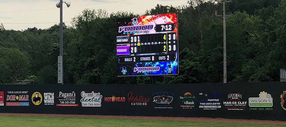 iB1410 Basketball LED Video Scoreboard with Player Accolade at Millard South High School