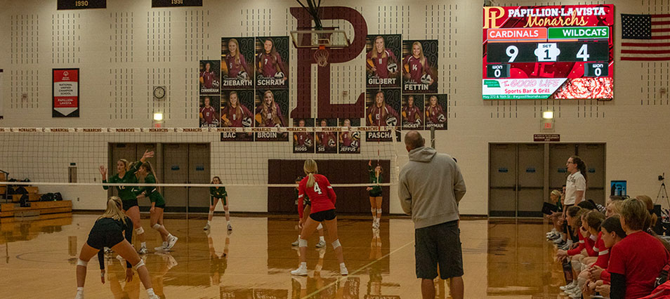 iB1410 Basketball LED Video Scoreboard with Player Accolade at Millard West High School